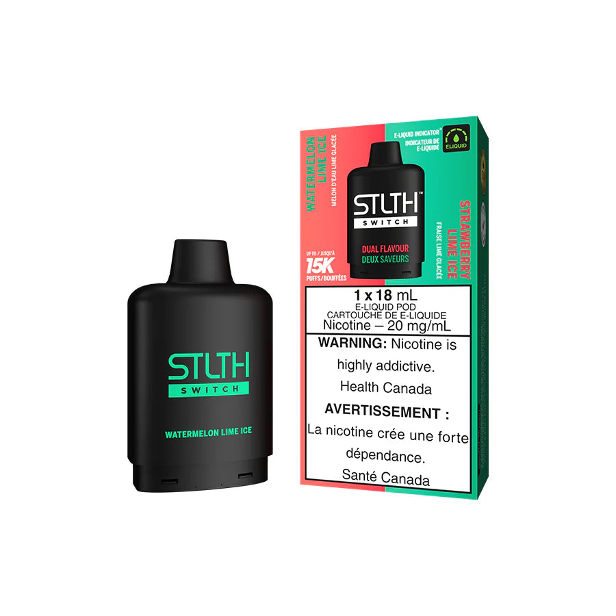 STLTH SWITCH POD - WATERMELON LIME ICE AND STRAWBERRY LIME ICE (5PC/CTN)