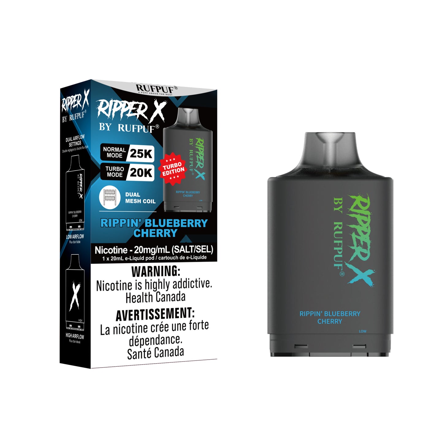Rippin’ Blueberry Cherry Ripper X 25k (20mg/ML / 5PCs)