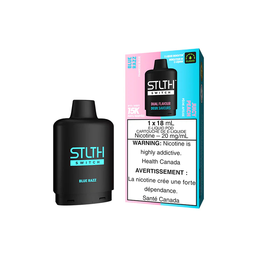 STLTH SWITCH POD - BLUE RAZZ AND JUICY PEACH (5PC/CTN)