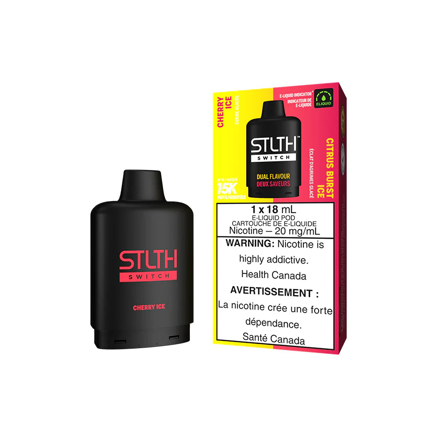 STLTH SWITCH POD - CHERRY ICE AND CITRUS BURST ICE (5PC/CTN)