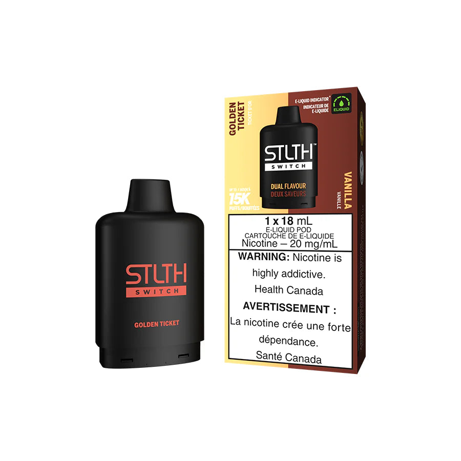 STLTH SWITCH POD - GOLDEN TICKET AND VANILLA (5PC/CTN)
