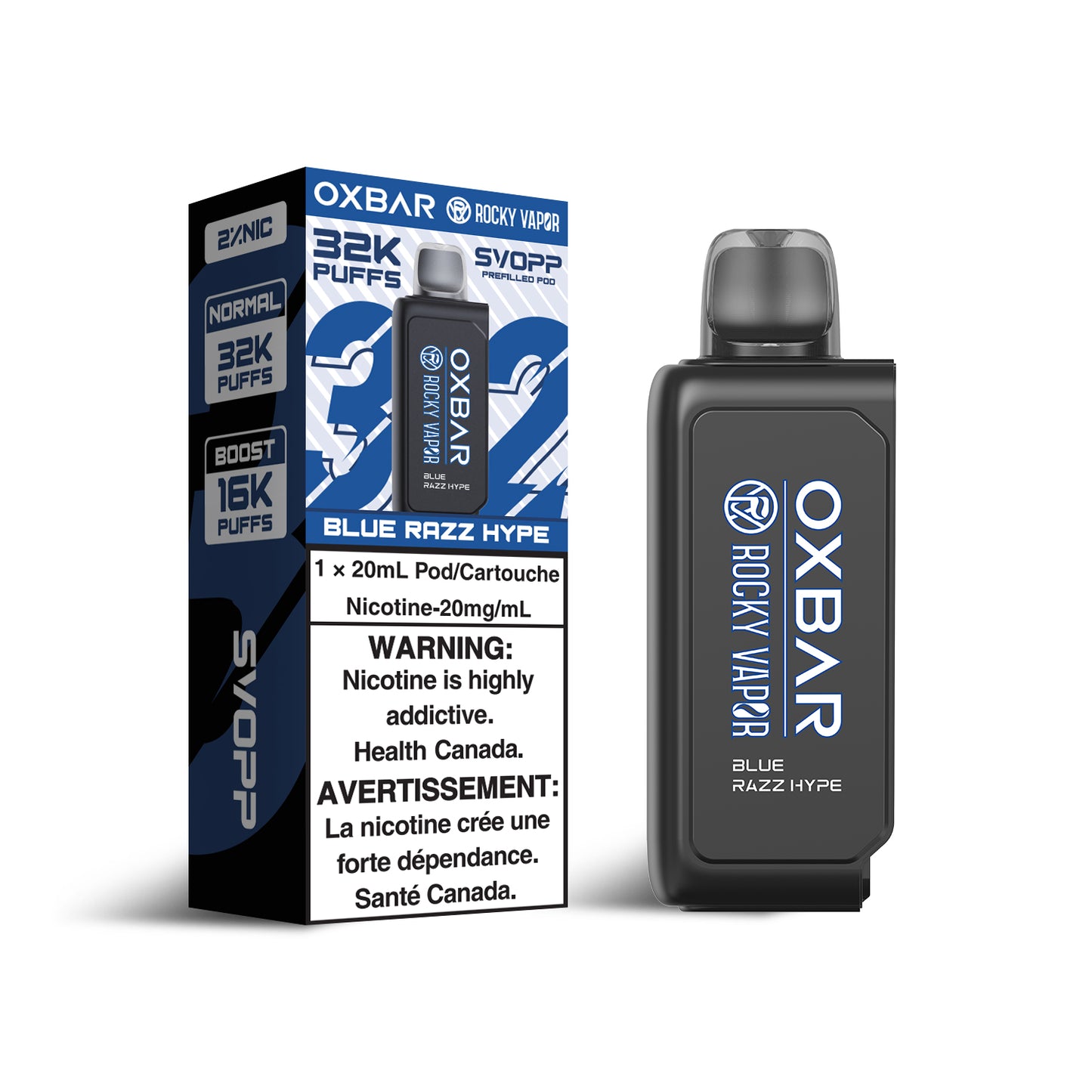 Svopp Rocky Vapor Oxbar (32K) - Blue Razz Hype