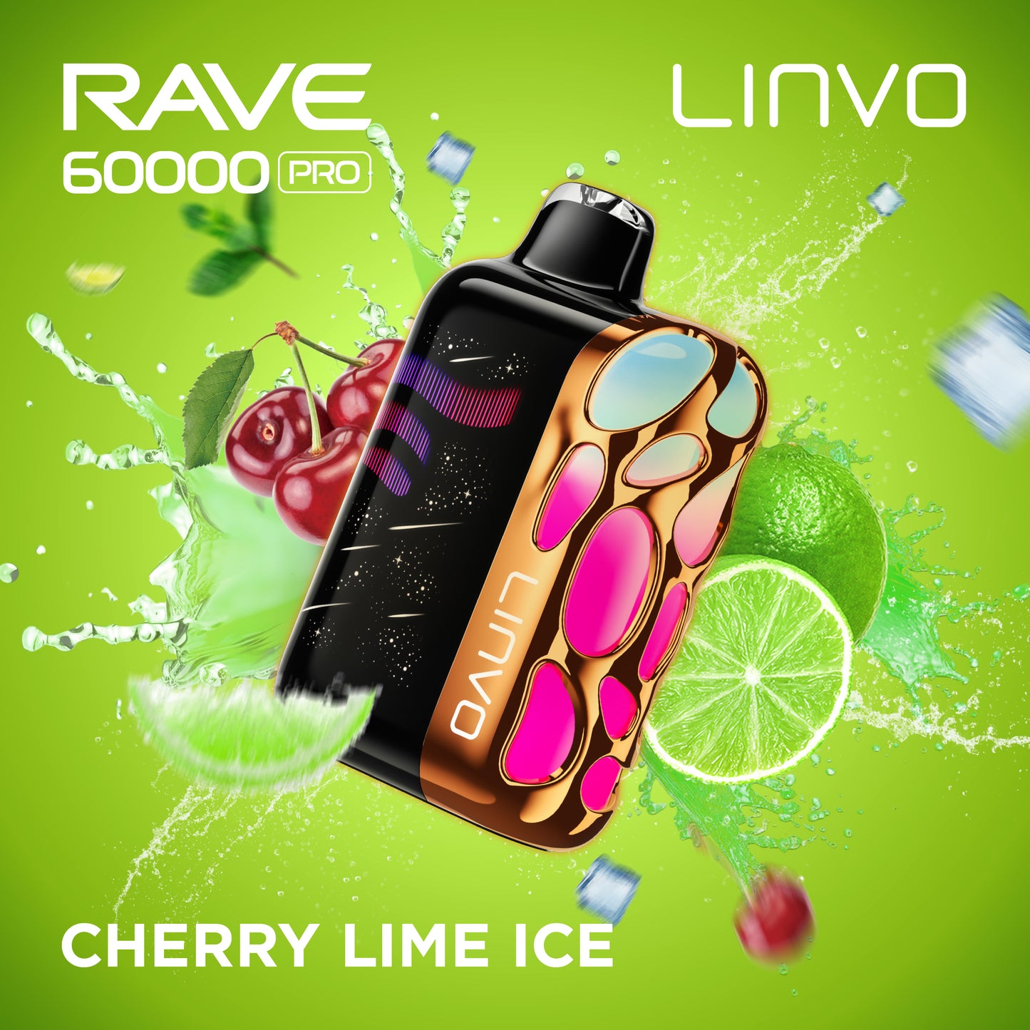Linvo Rave 60000 Pro - Cherry Lime Ice