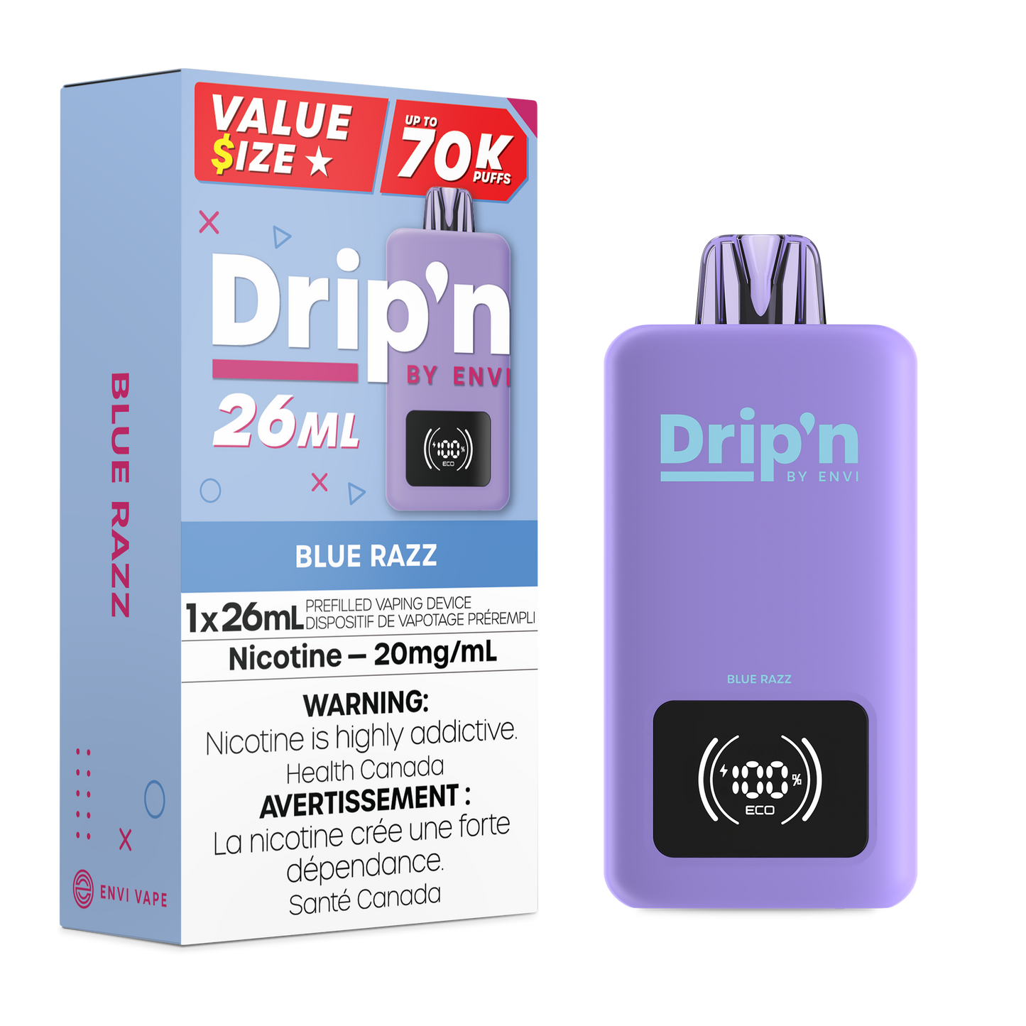 Drip'n by Envi 26ML Disposable - Blue Razz