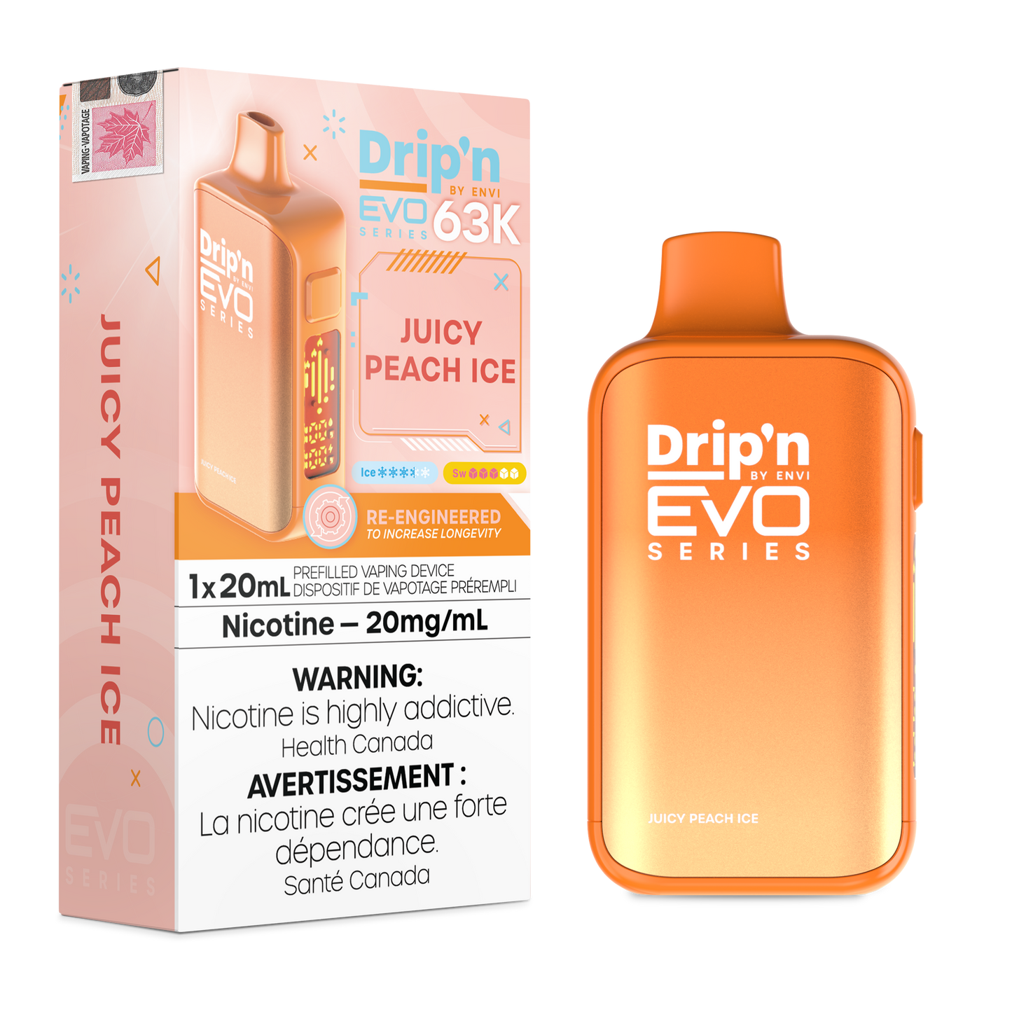 Drip'n by Envi EVO 63K - Juicy Peach Ice