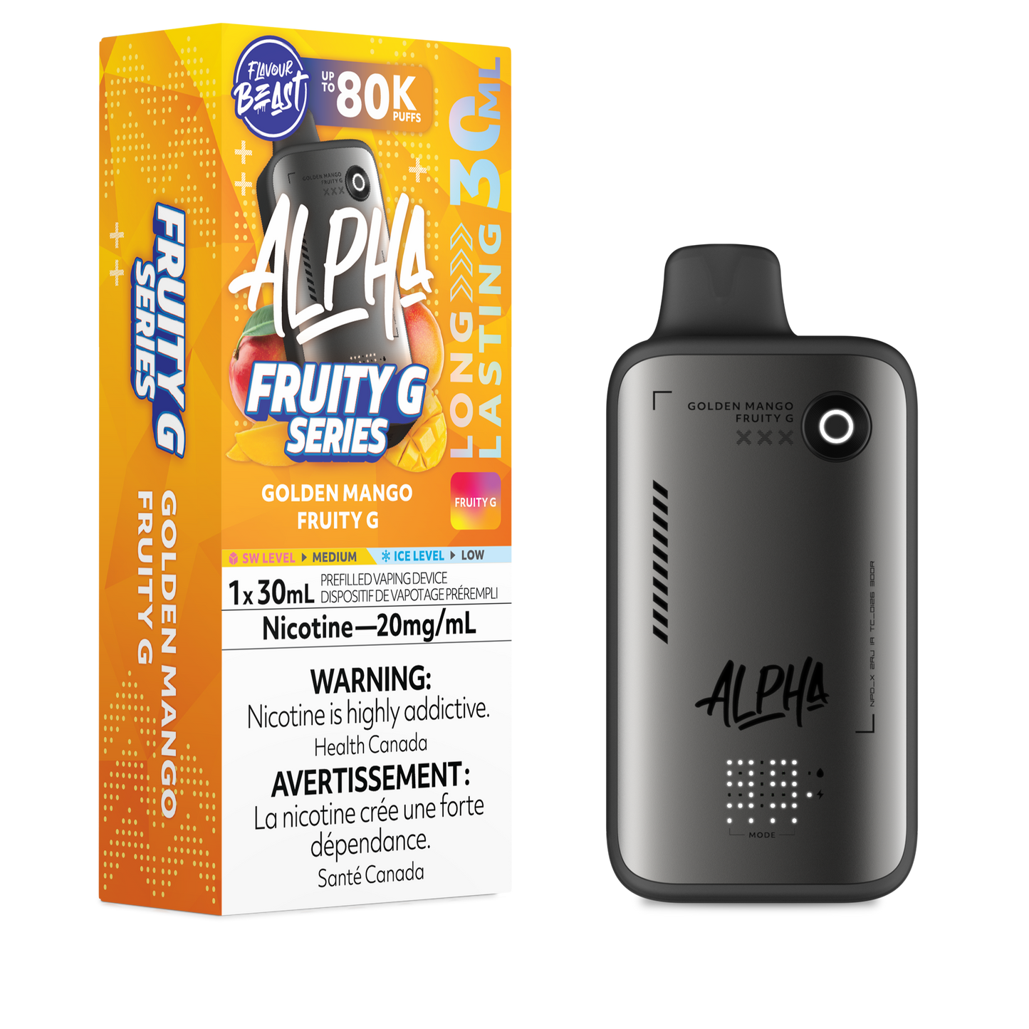 Flavour Beast Alpha Disposable - Golden Mango Fruity G