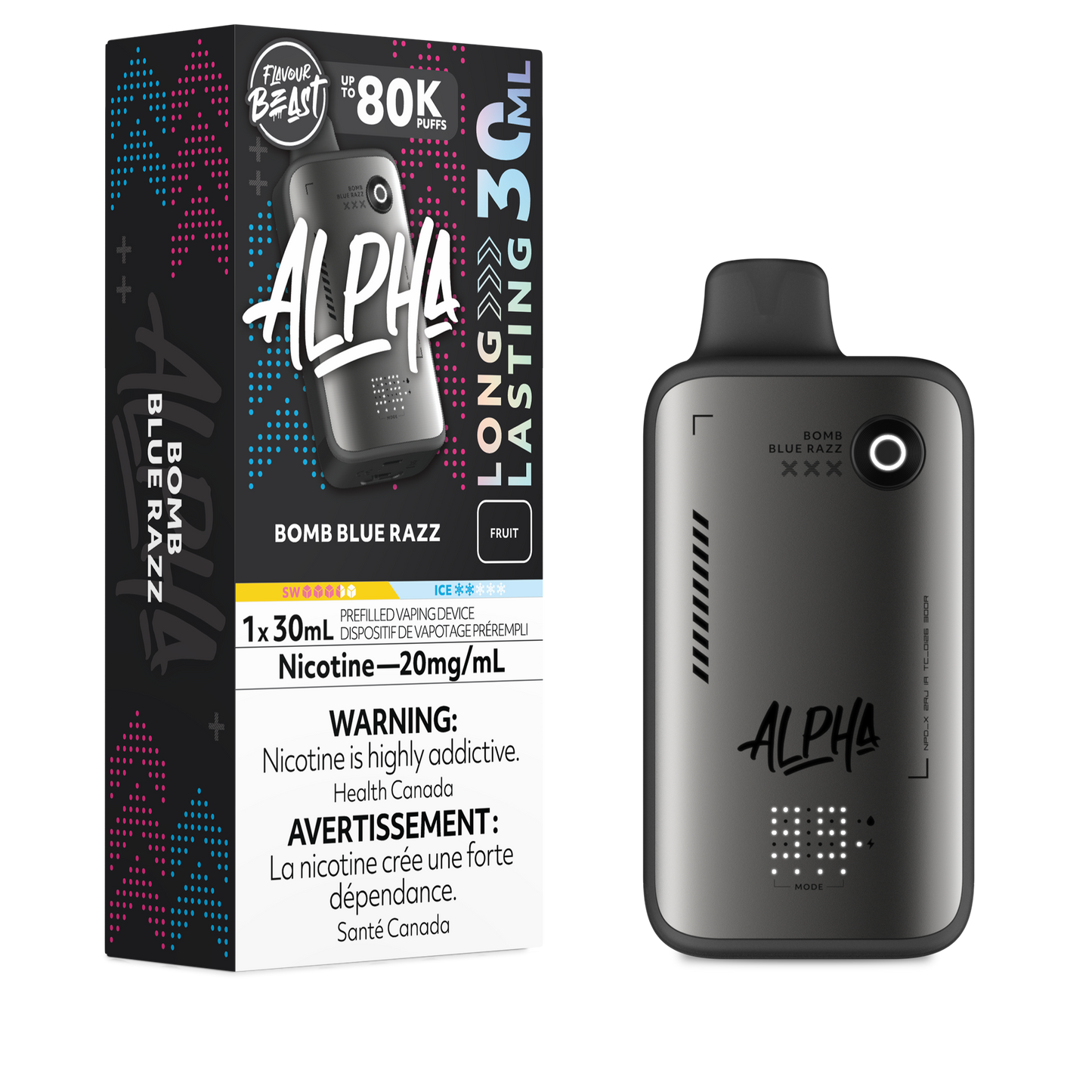 Flavour Beast Alpha Disposable - Bomb Blue Razz