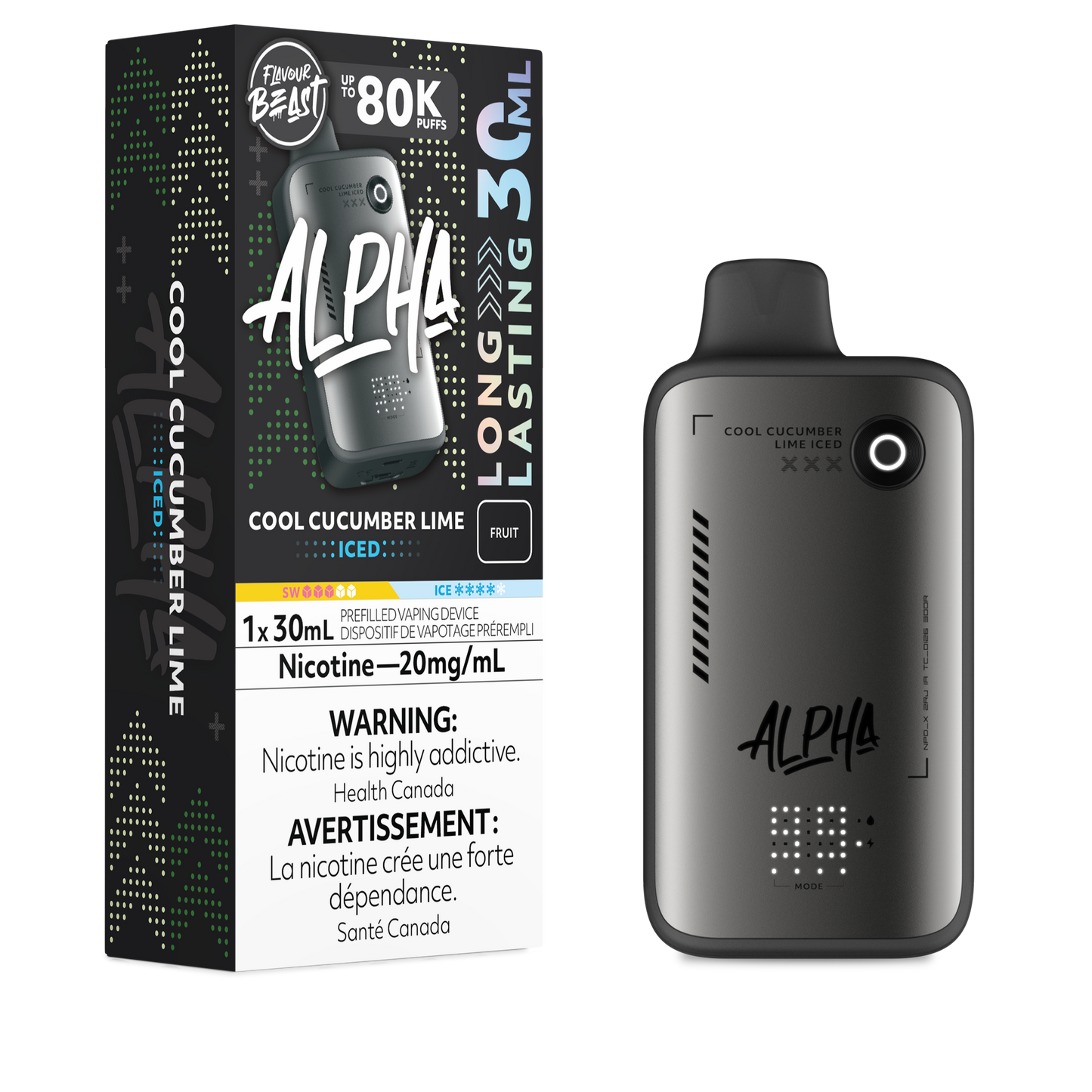 Flavour Beast Alpha Disposable - Cool Cucumber Lime Iced