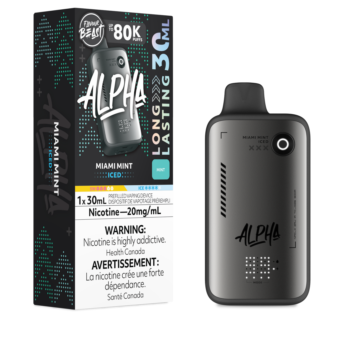 Flavour Beast Alpha Disposable - Miami Mint Iced