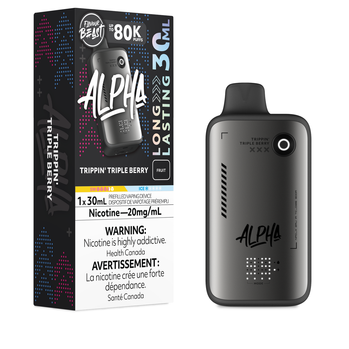Flavour Beast Alpha Disposable - Trippin' Triple Berry