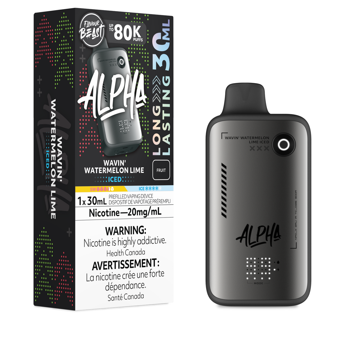 Flavour Beast Alpha Disposable - Wavin' Watermelon Lime Iced