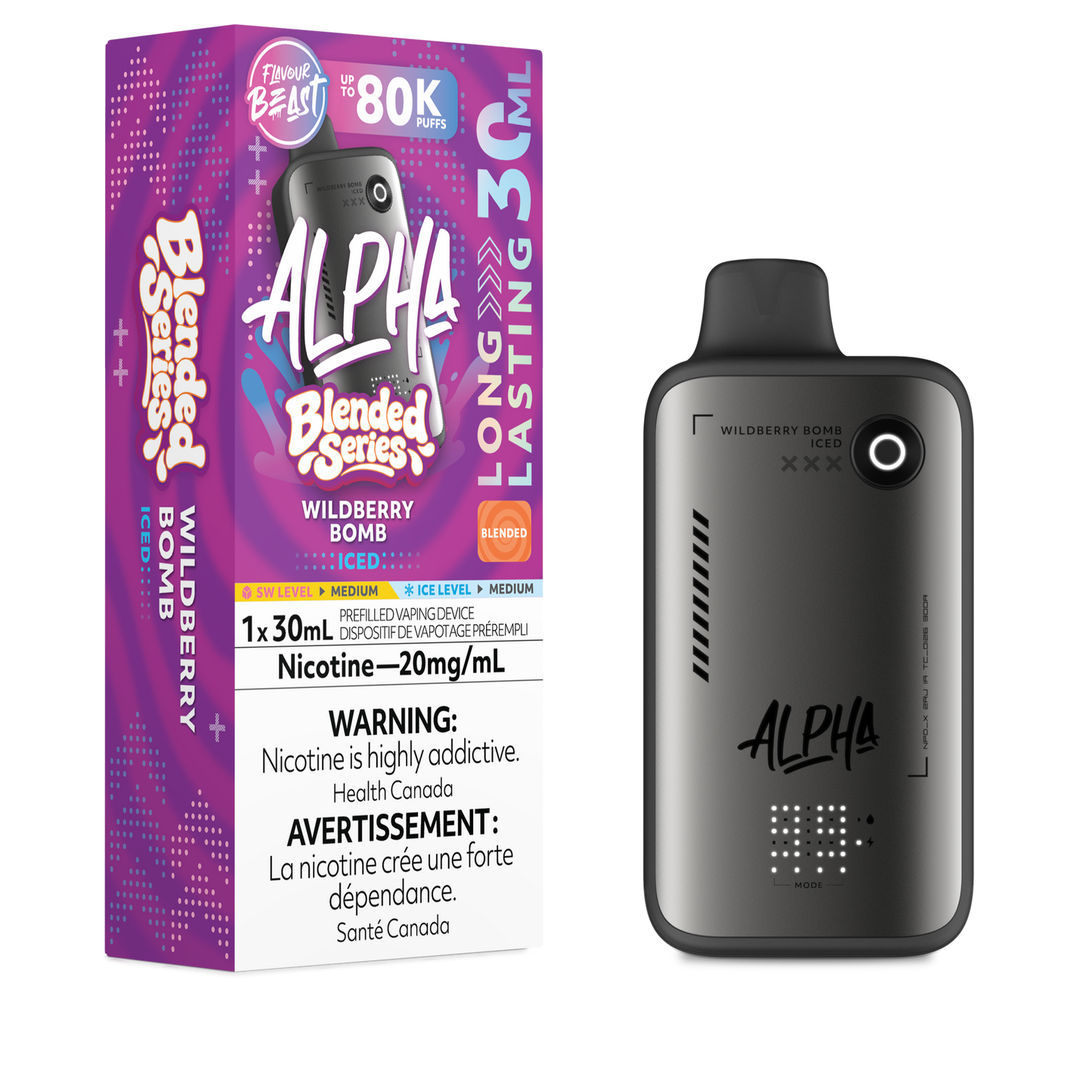 Flavour Beast Alpha Disposable - Wildberry Bomb Iced