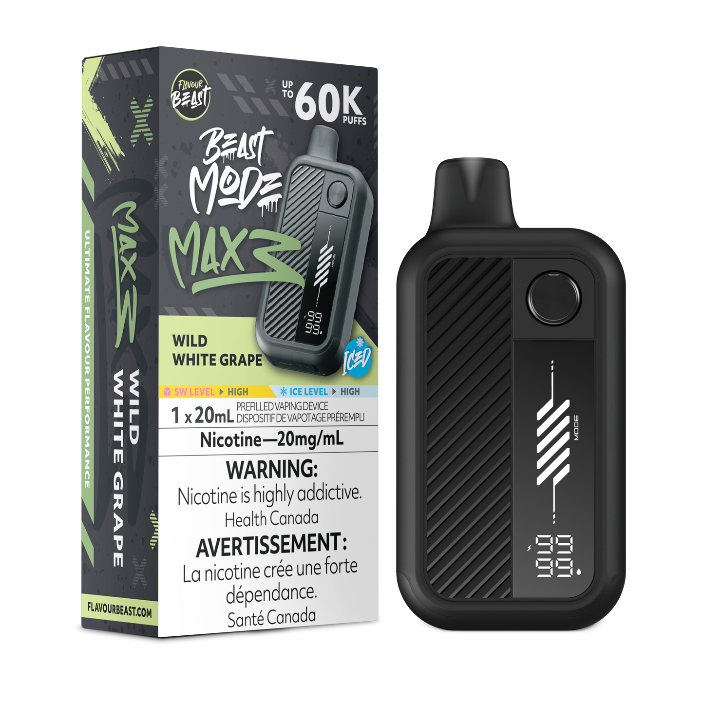 Flavour Beast Beast Mode Max 3 - Wild White Grape Iced