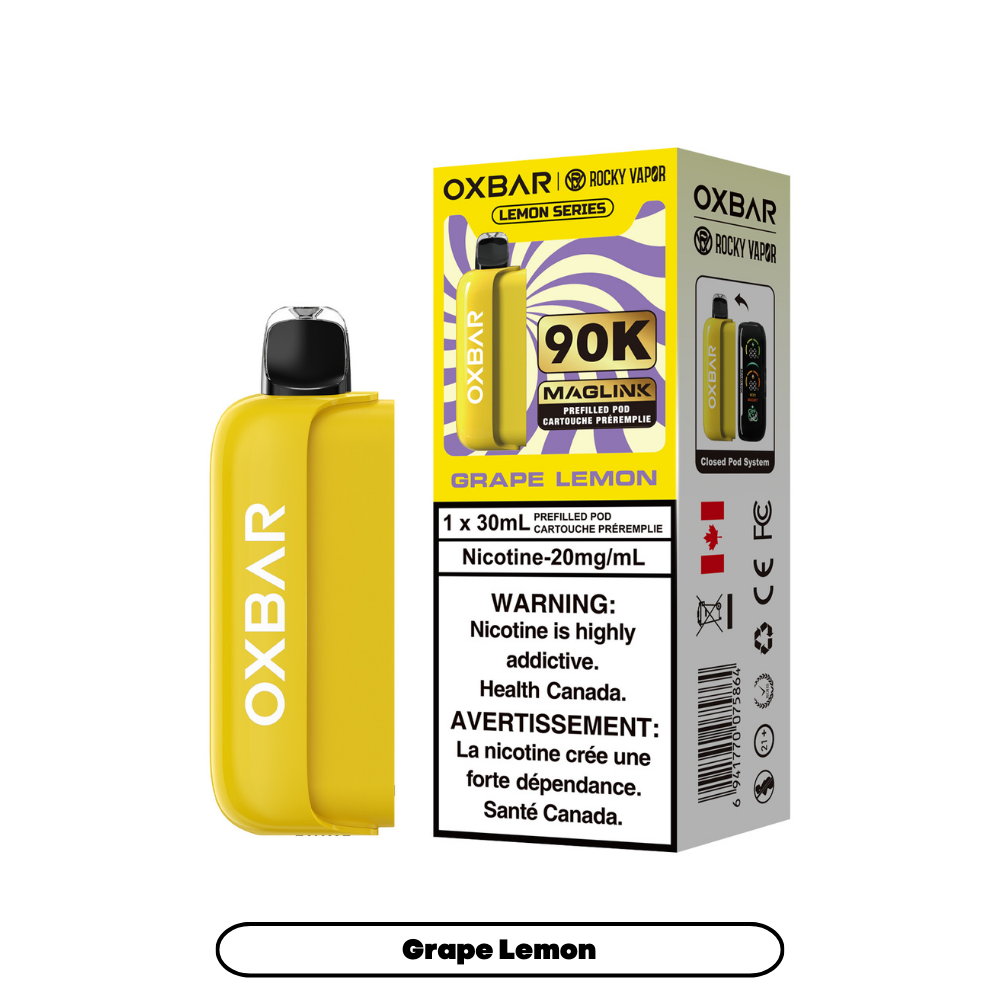 Rocky Vapor Oxbar Maglink PODS - Grape Lemon (Lemon Series)