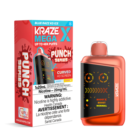 Kraze Mega X - Blue Razz KO Ice