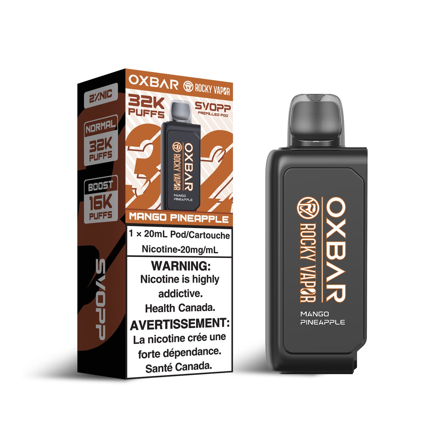 Svopp Rocky Vapor Oxbar (32K) - Mango Pineapple