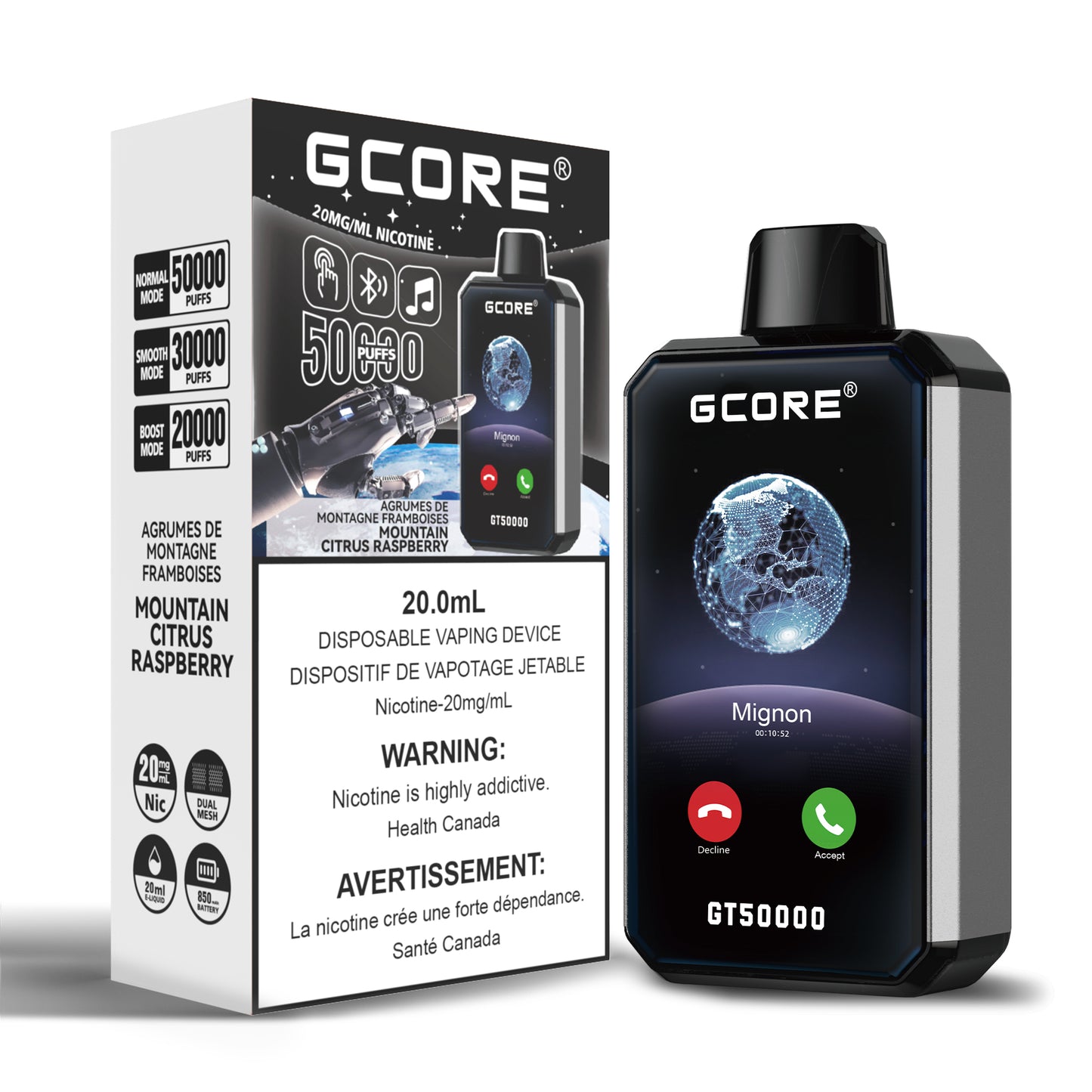 GT 50K - Mountain Citrus Raspberry (20mg/ML)