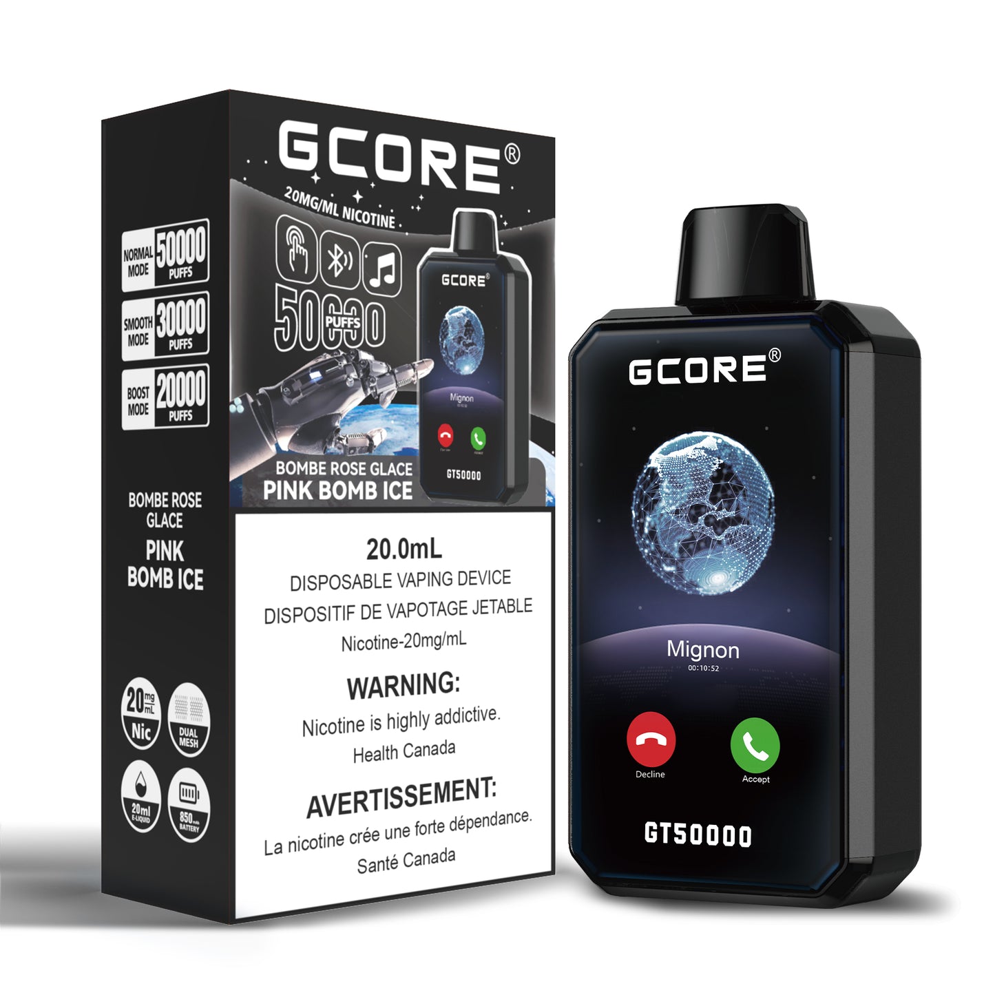 GT 50K - Pink Bomb Ice (20mg/ML)