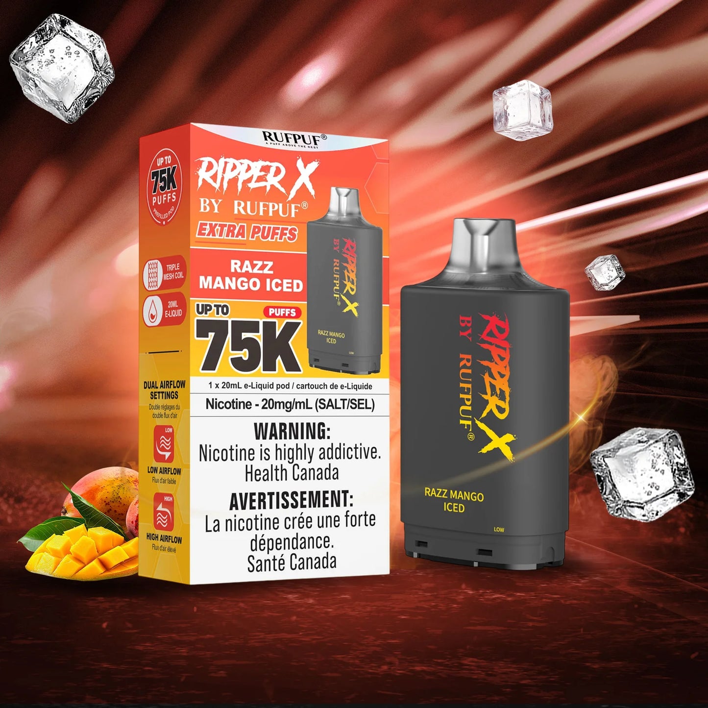Ripper X 75K - Razz Mango Iced