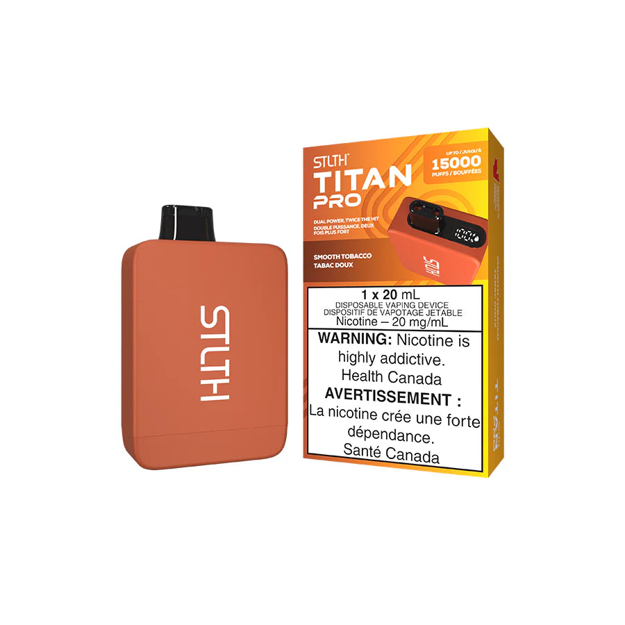 STLTH TITAN PRO DISPOSABLE - SMOOTH TOBACCO (5PCS/CTN)