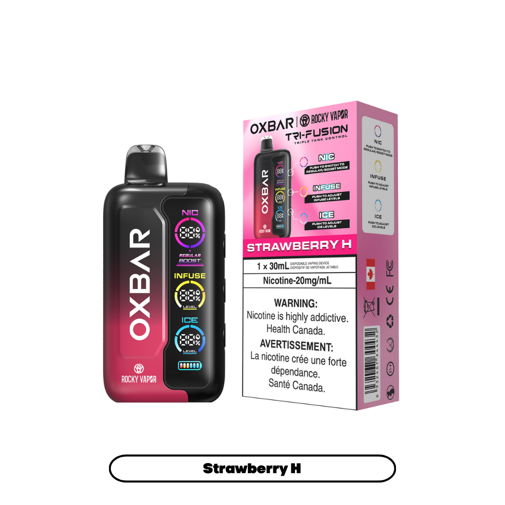 Rocky Vapor Oxbar Tri Fusion - Strawberry H
