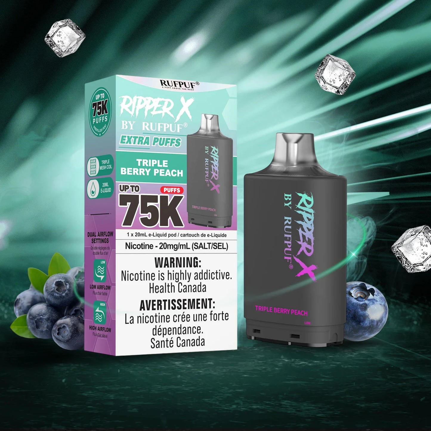 Ripper X 75K - Triple Berry Peach