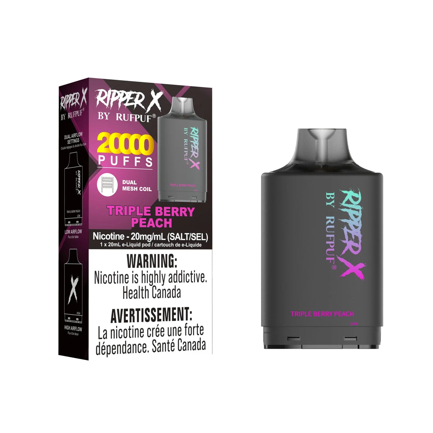 Triple Berry Peach Ripper X 20k (20mg/ML / 5PCs)