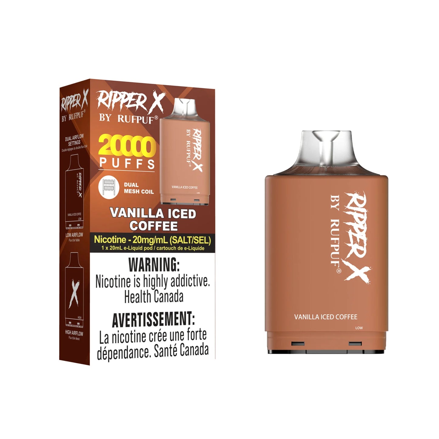 Vanilla Iced Coffee Ripper X 20k (20mg/ML / 5PCs)