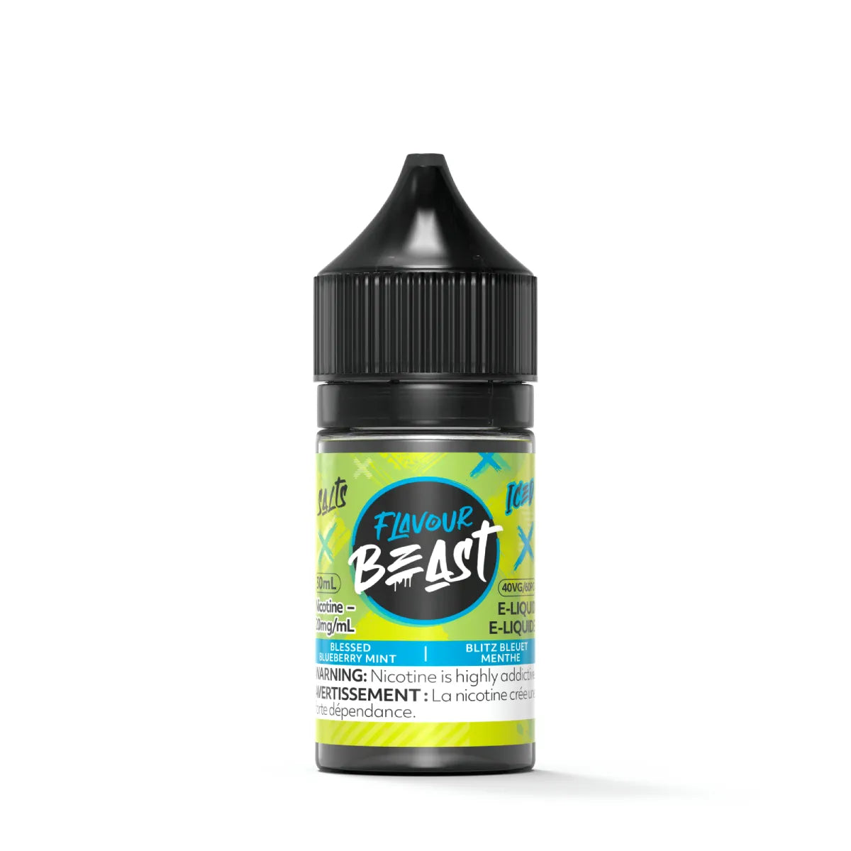 Flavour Beast E-Liquid - Blessed Blueberry Mint Iced 20 mg/mL