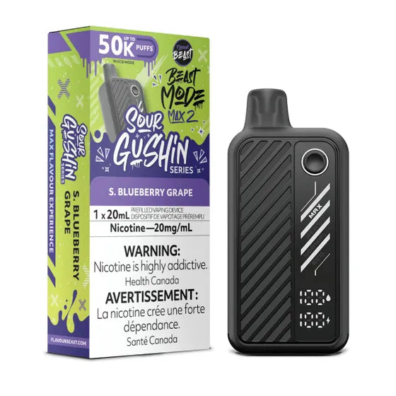 Flavour Beast Beast Mode Max 2 Disposable - Sour Gushin S. Blueberry Grape