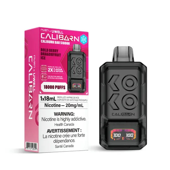 NVZN Caliburn Bar 18K Disposable - Bold Berry Dragonfruit Ice 5pc/Carton