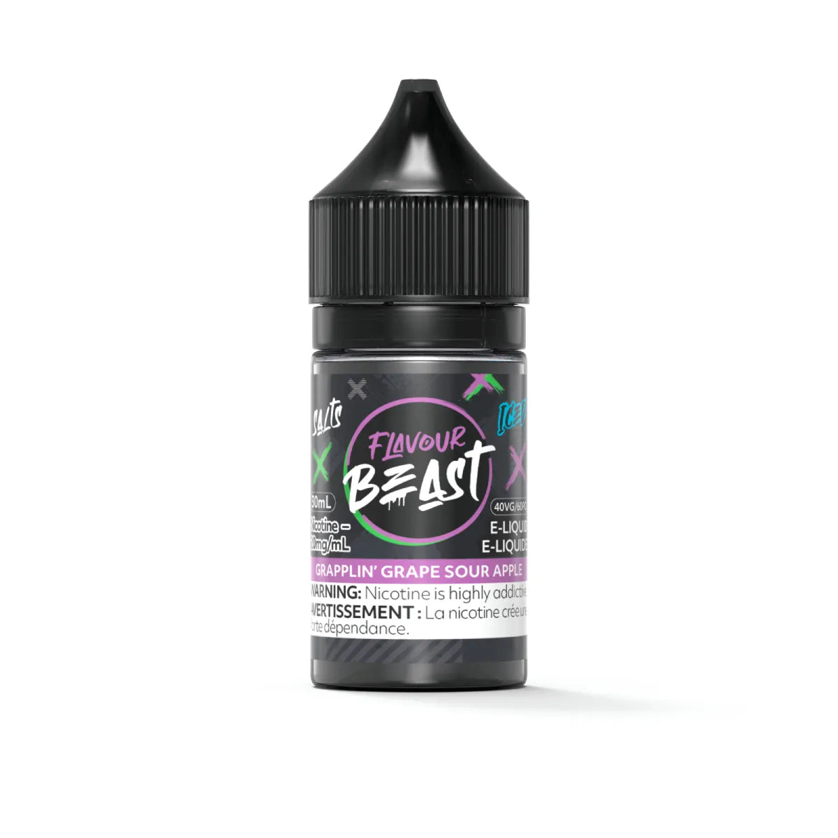 Flavour Beast E-Liquid - Grapplin' Grape Sour Apple Iced 20mg/30mL