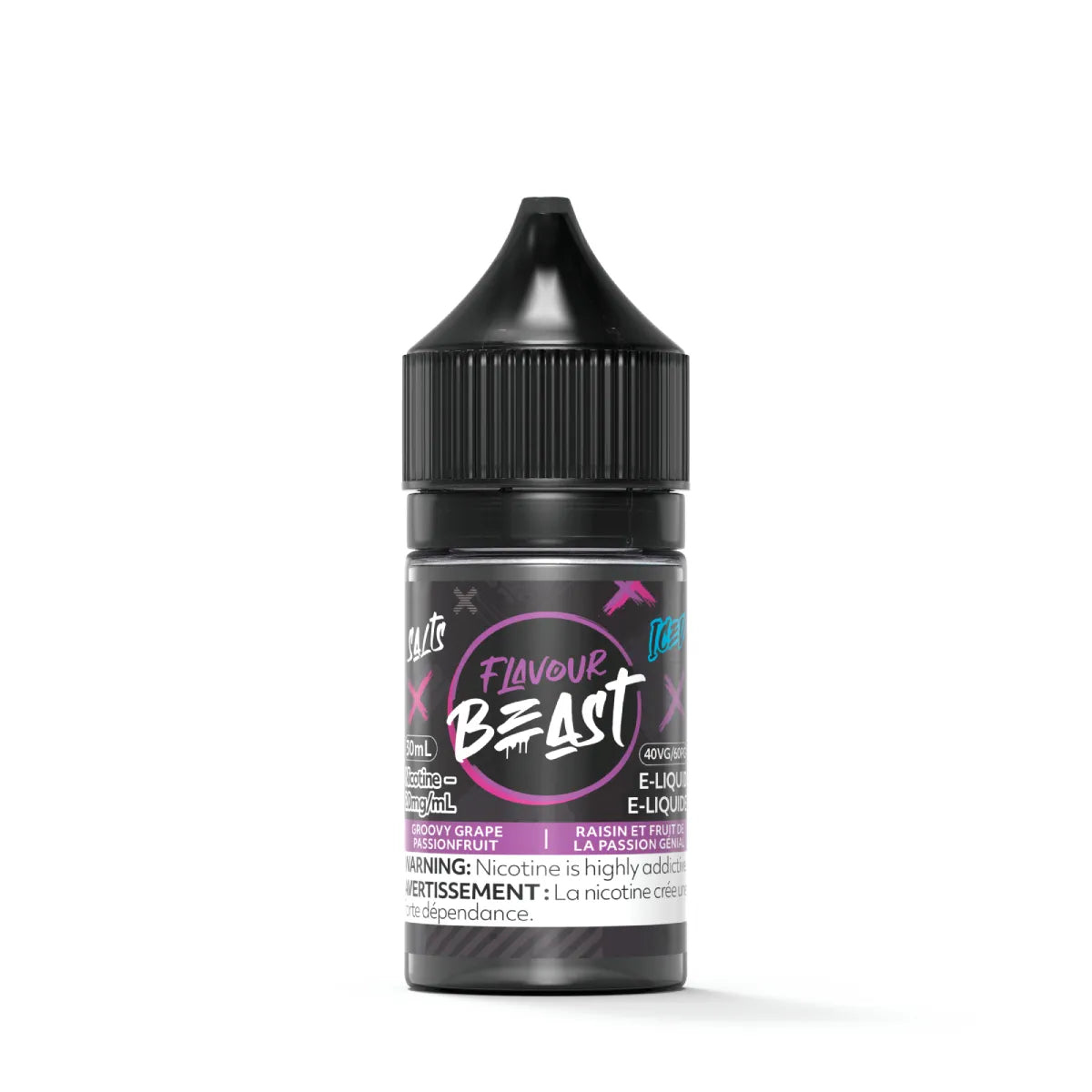 Flavour Beast E-Liquid - Groovy Grape Passionfruit Iced 20mg/30mL