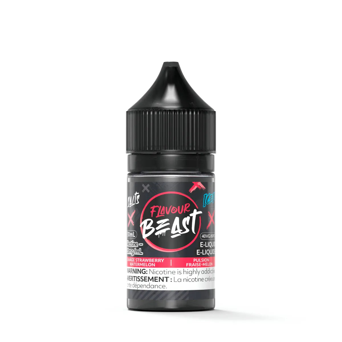 Flavour Beast E-Liquid - Savage Strawberry Watermelon Iced 20mg/30mL