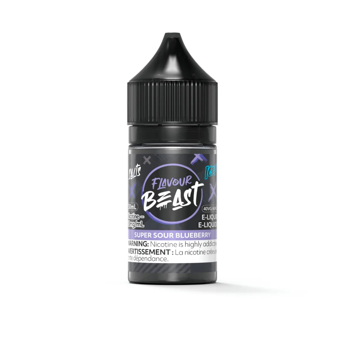 Flavour Beast E-Liquid - Super Sour Blueberry Iced 20mg/30mL