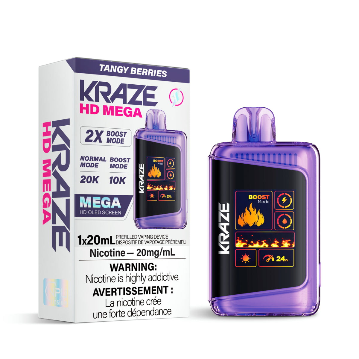 Kraze HD Mega - Tangy Berries 20mg
