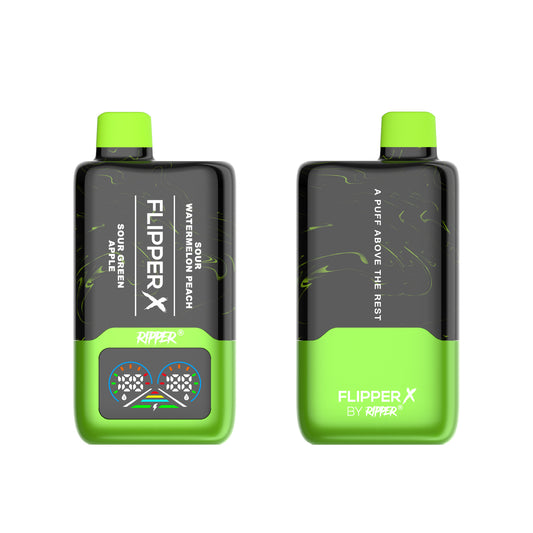 Sour Green Apple-Sour Watermelon Peach FLIPPER X (5Pcs)