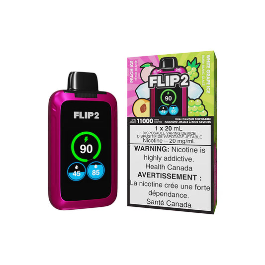 FLIP 2 DISPOSABLE - PEACH ICE AND WHITE GRAPE ICE (5PCS/CTN)