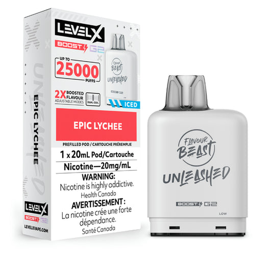 Level X Boost Pod 20ml - Unleashed - Epic Lychee 6pc/Carton