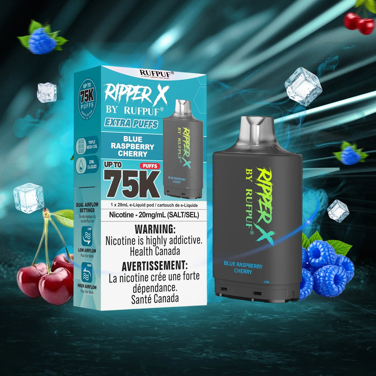 Ripper X 75K - Blue Raspberry Cherry