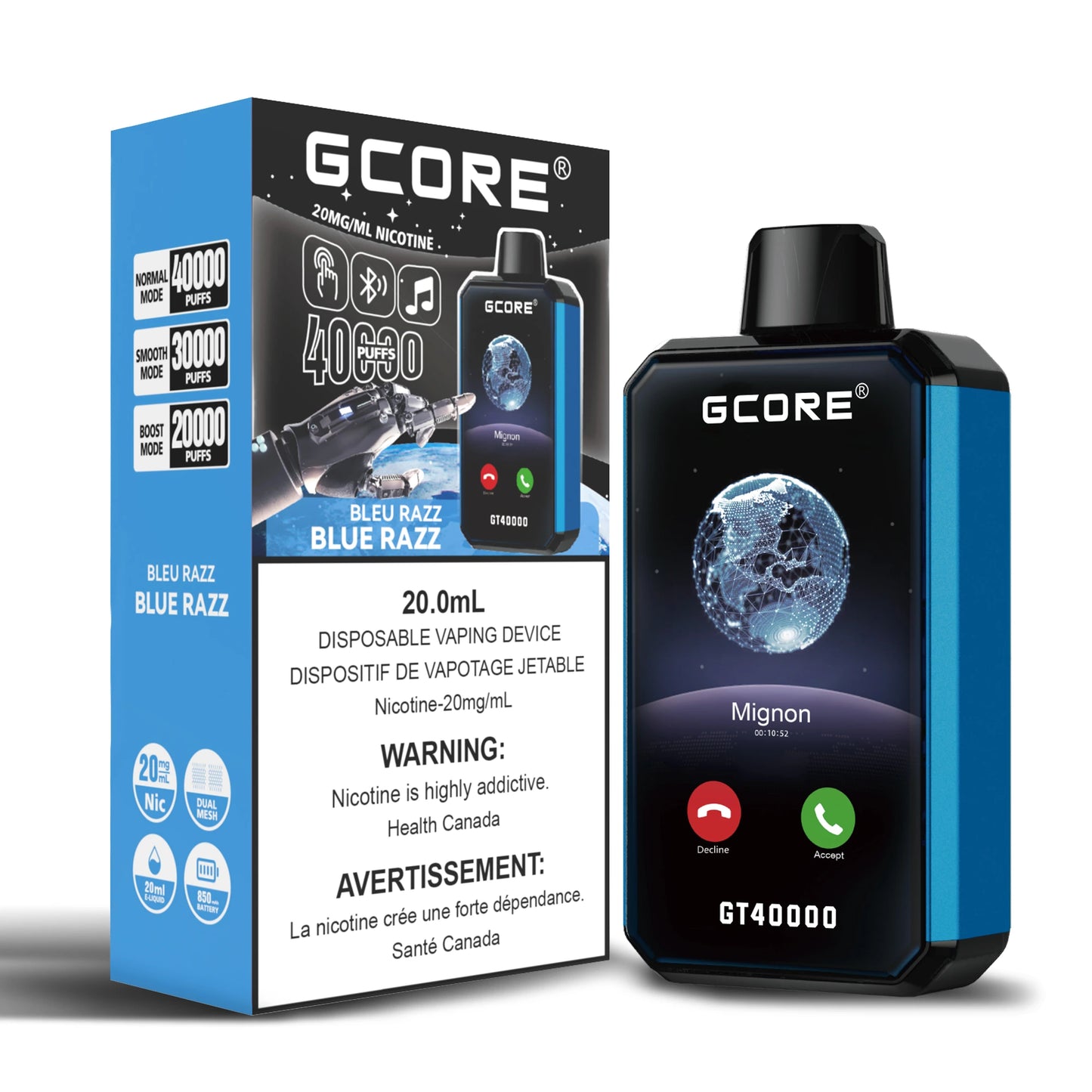 GT 40K -  BLUE RAZZ (20mg/ML)