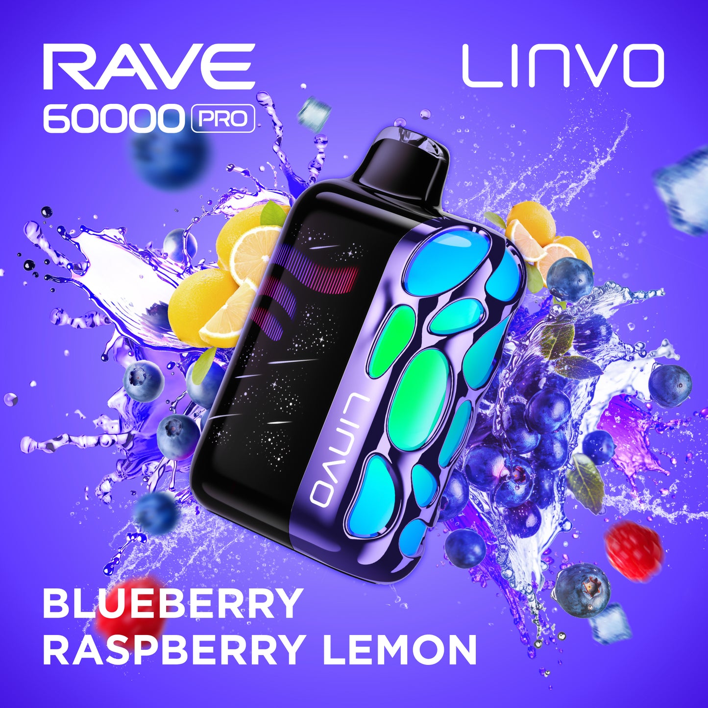 Linvo Rave 60000 Pro - Blueberry Raspberry Lemon