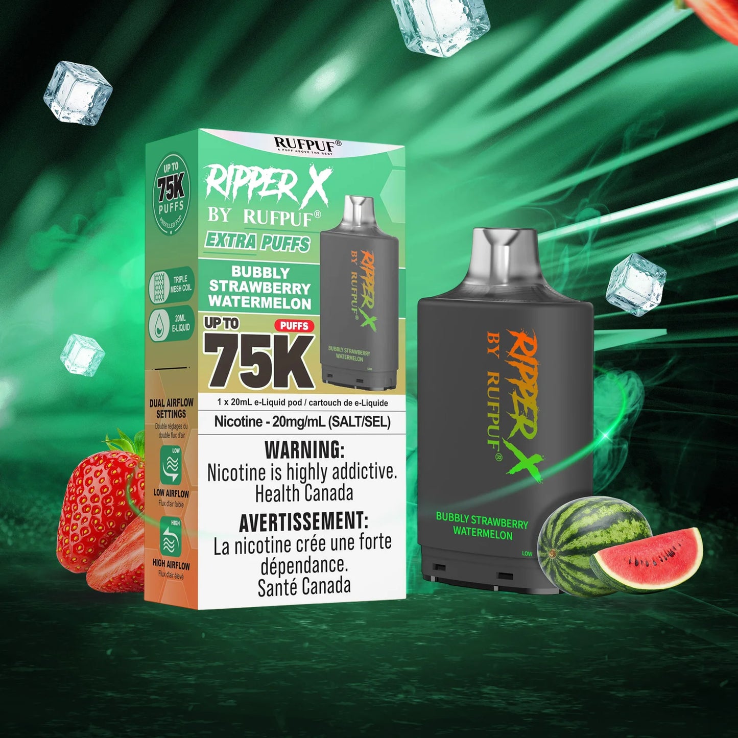 Ripper X 75K - Bubbly Strawberry Watermelon