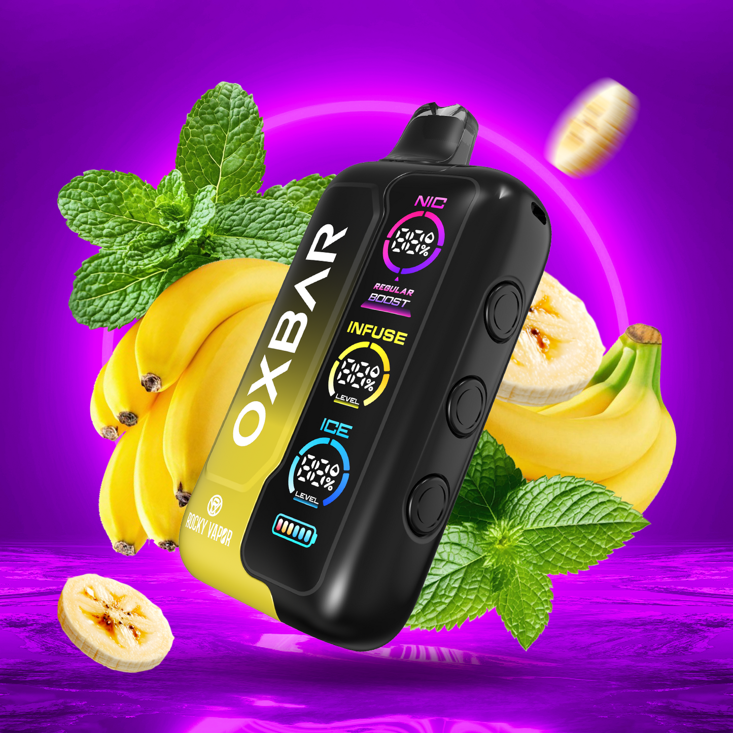 Rocky Vapor Oxbar Tri Fusion - Banana Ice