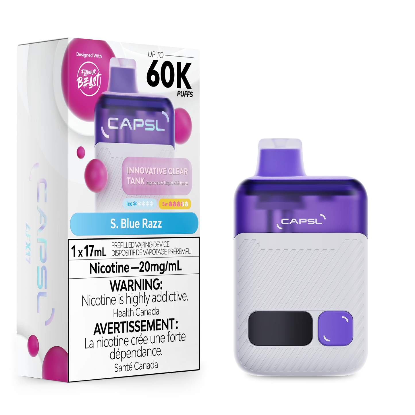 CAPSL AFX17 Disposable - S. Blue Razz