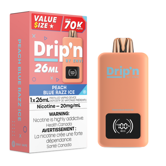 Drip'n by Envi 26ML Disposable - Peach Blue Razz Ice