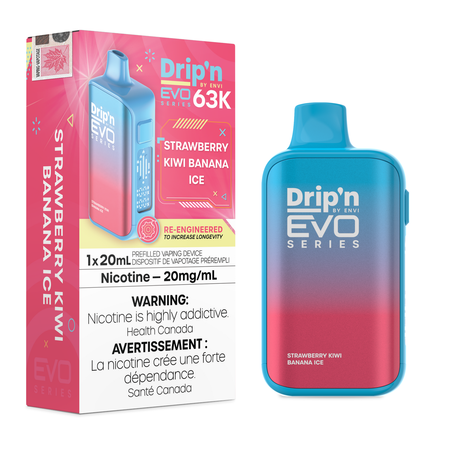 Drip'n by Envi EVO 63K - Strawberry Kiwi Banana Ice