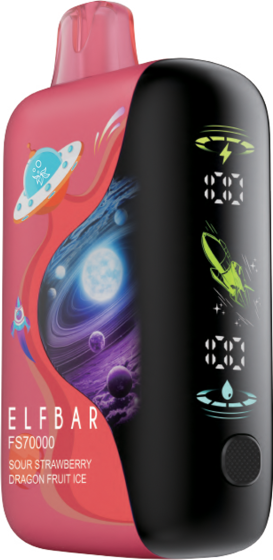 ELFBAR FS70K DISPOSABLE - SOUR STRAWBERRY DRAGON FRUIT ICE