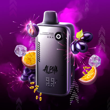 Flavour Beast Alpha Disposable - Groovy Grape Passionfruit Iced