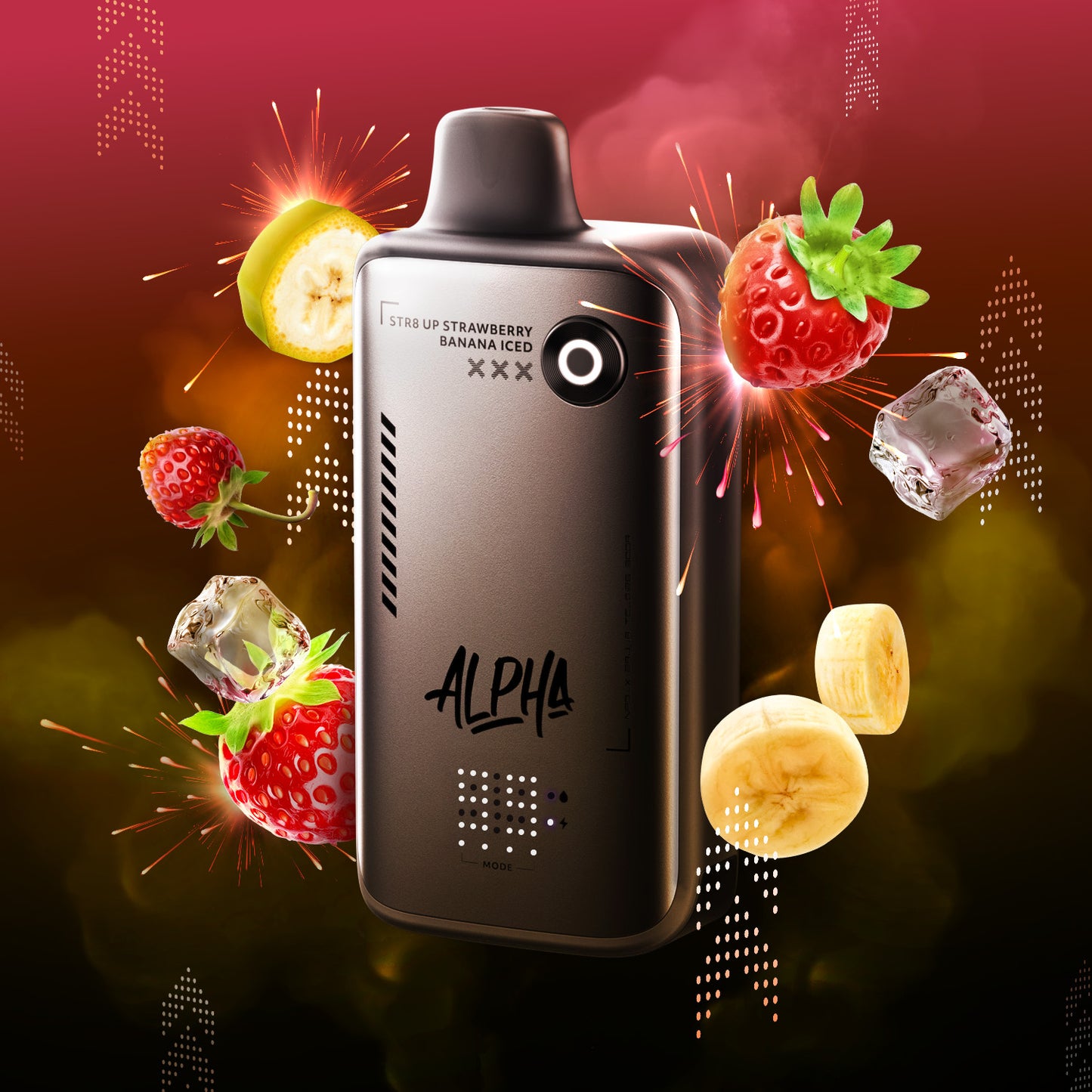 Flavour Beast Alpha Disposable - STR8 UP Strawberry Banana Iced